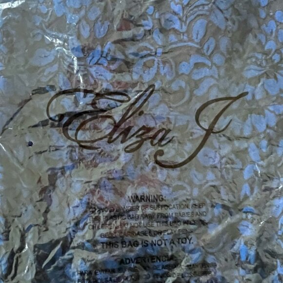 ELIZA J Blue Lace Cutout Back Illusion Mock Sleeveless Gown Prom Formal Dress 10 - Picture 8 of 9